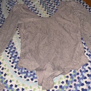 Streetwear Society Taupe Lace Bodysuit